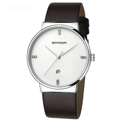 Quartz Watch, Personalized And Minimalist, Universal Wristwatch With A Calendar