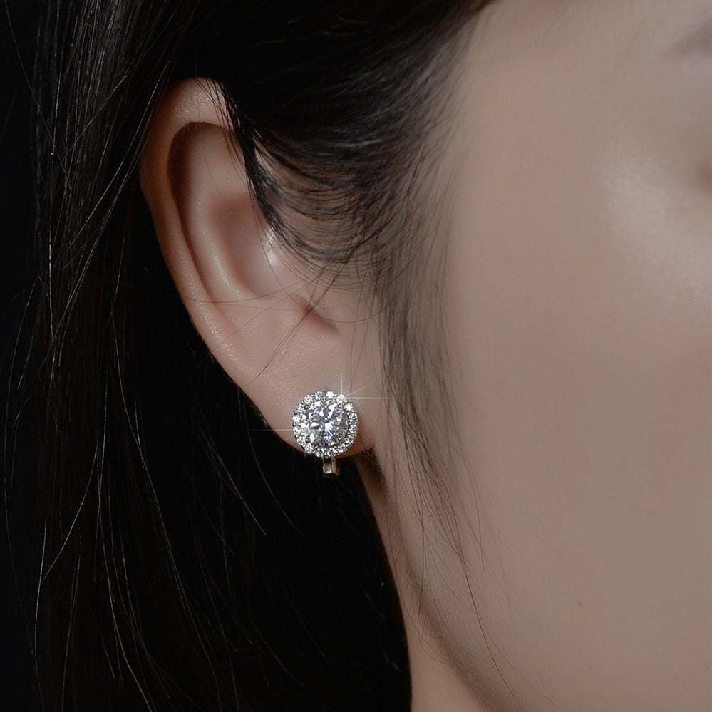 Moissanite D color s925 sterling silver earrings