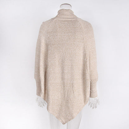 Women's Asymmetry Hem Turtleneck Sweater