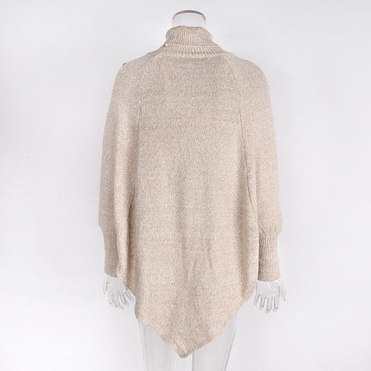 Women's Asymmetry Hem Turtleneck Sweater