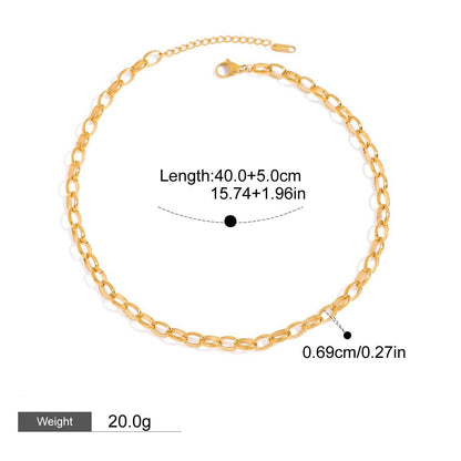 18K gold chain design exquisite simple necklace