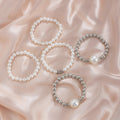 18k gold pearl stacking bracelet