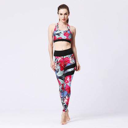 💪 Seamless 2-Piece Yoga Set – High-Waist Leggings & Crop Top