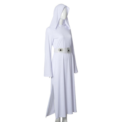 Princess Costume Long Robe - Women's Star Cosplay Dress with Belt