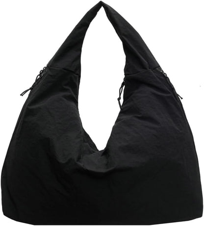 Women Slouchy Hobo Bag - Large Nylon Shoulder Crossbody Tote Handbag