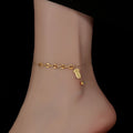 18k gold-plated titanium steel pendant anklet