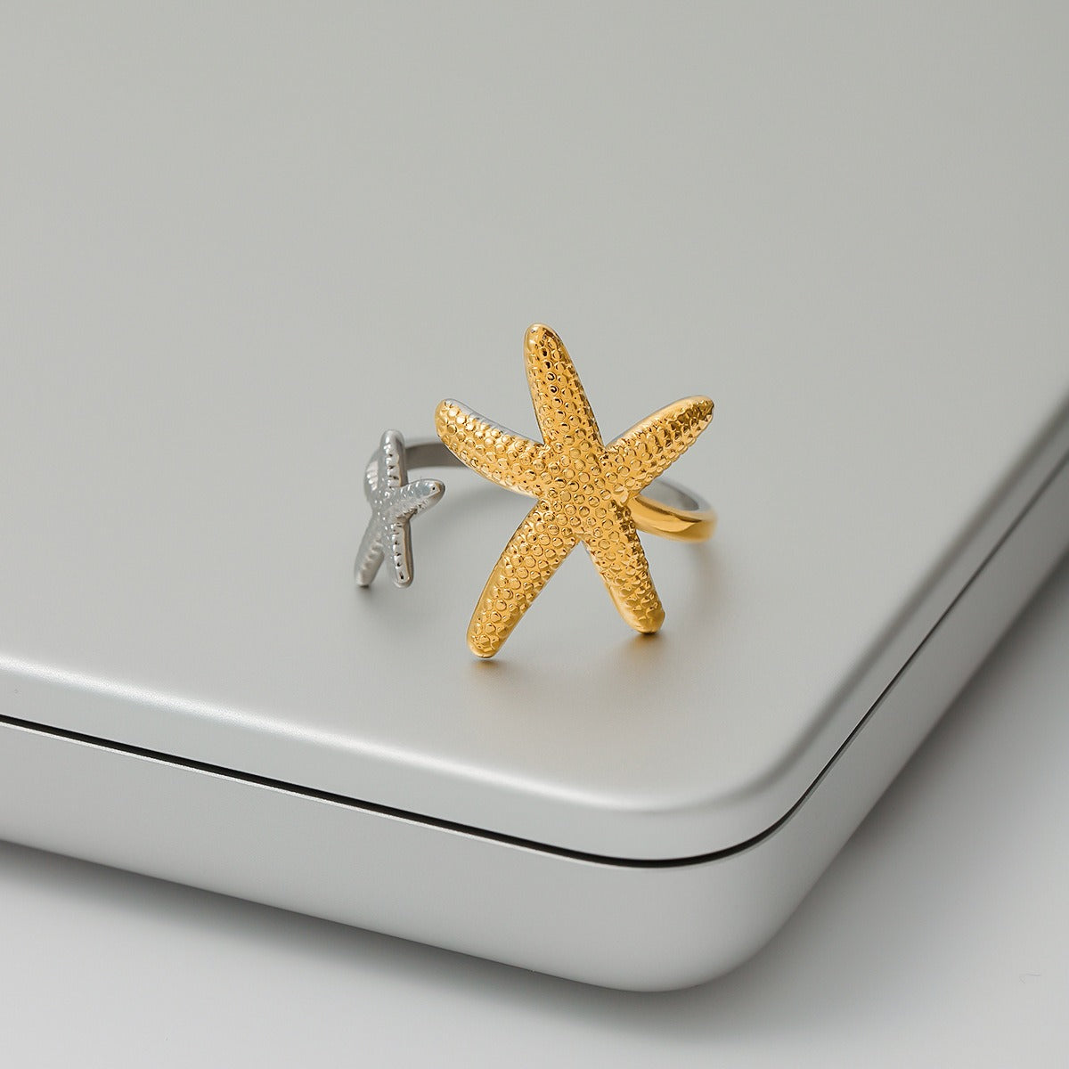 Starfish Shell Titanium Steel Ring