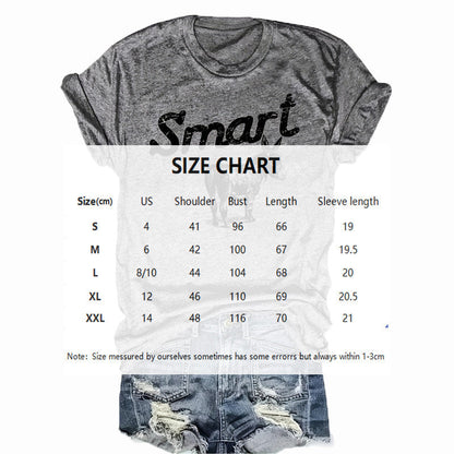 Women's Round Neck Short Sleeve T-Shirt - Casual Summer Top