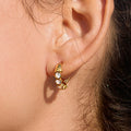 Zircon Fish C Hoop Earrings