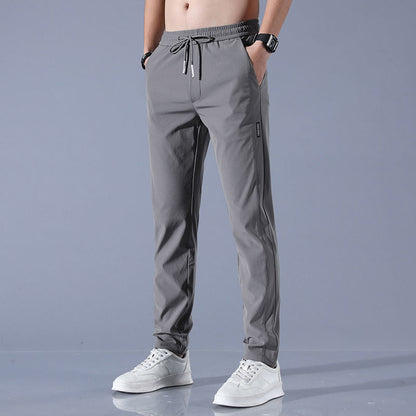 🧊 Men's Ice Silk Plus Size Straight-Leg Pants