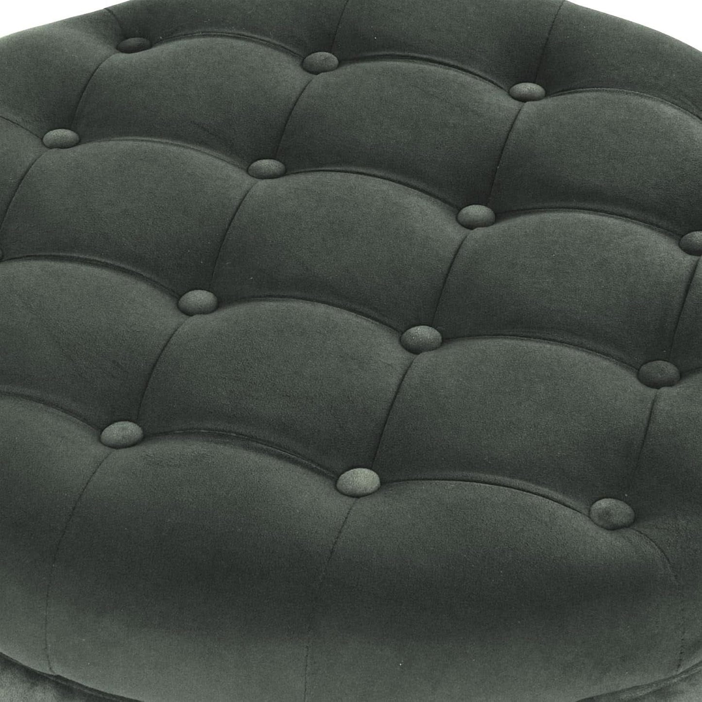 Handcrafted Loden Green Velvet Storage Ottoman 28In