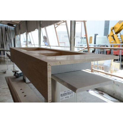 Travertine Double Sink - Handcrafted Custom Artisanal Stone Resort Luxury Bath