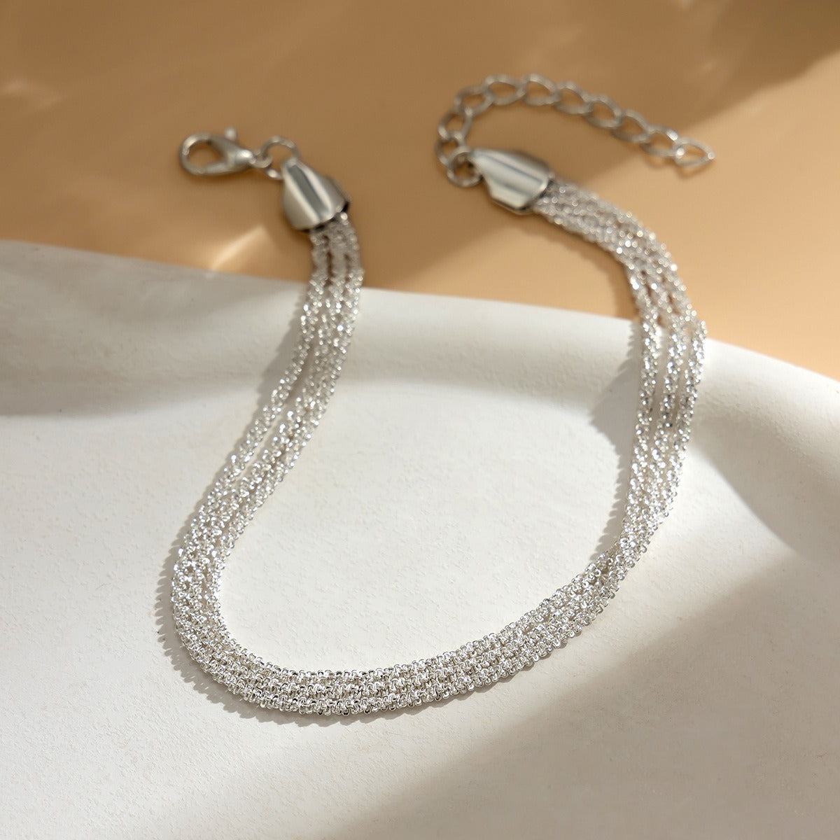 Sparkling naked chain multi-layer wrapped chain