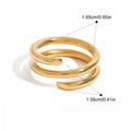 18K Gold Titanium Steel Spring Ring