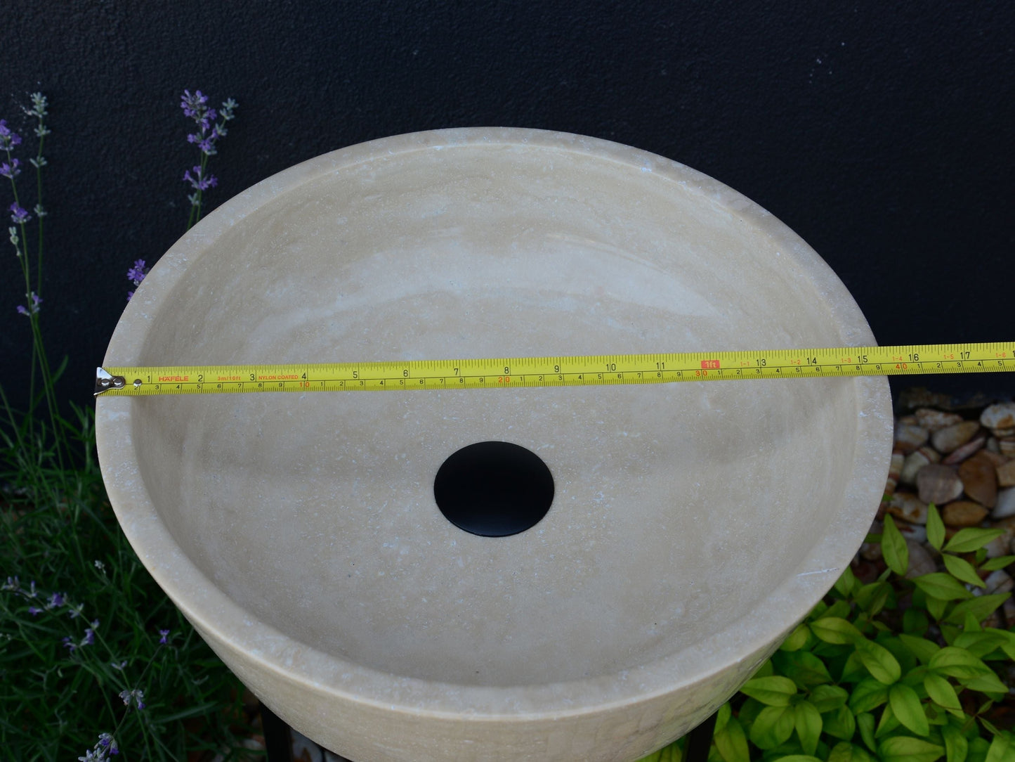 Light Travertine Handcrafted Vessel Sink - Authentic Hand Polished Natural Stone