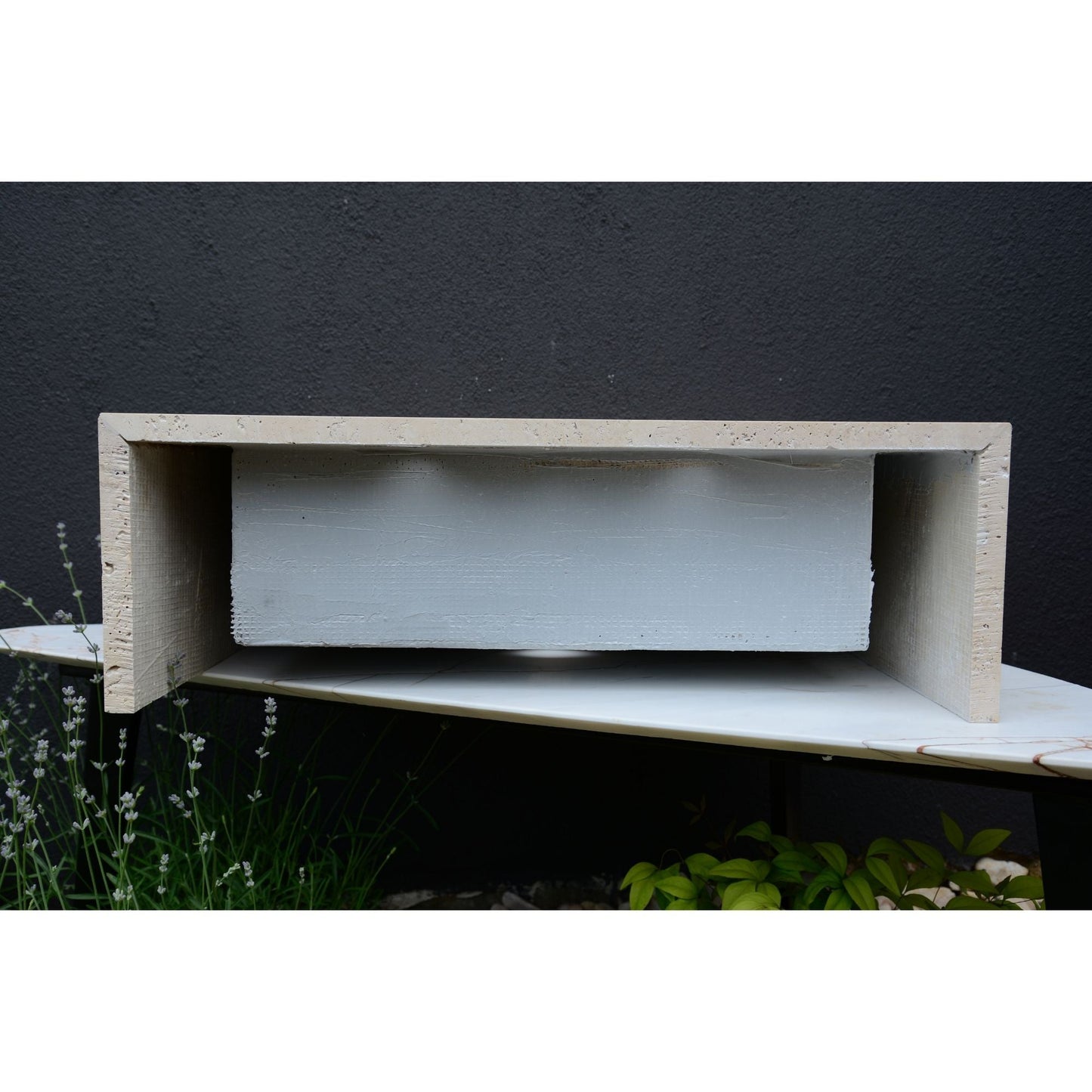 Travertine Bathroom Sink Handcrafted - Custom Artisanal Design