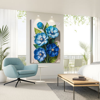 Blue Blossom Bouquet Wall Art