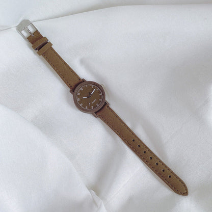 Retro Dial With Numeral Markings, Leather Strap And A Fresh Minimalist Style For Women
