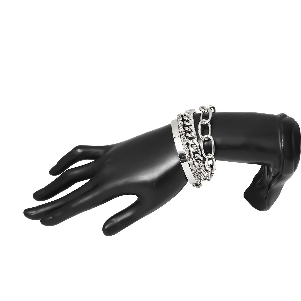 Smooth C-shaped mixed twist O-shaped bracelet