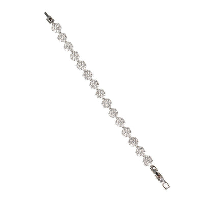 S925 Silver & Cubic Zirconia Camellia Bracelet
