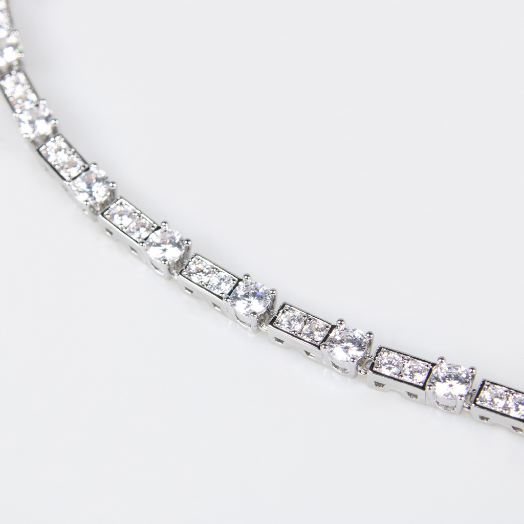S925 Silver Snake-Shaped Necklace Set with Full Zirconia Pave