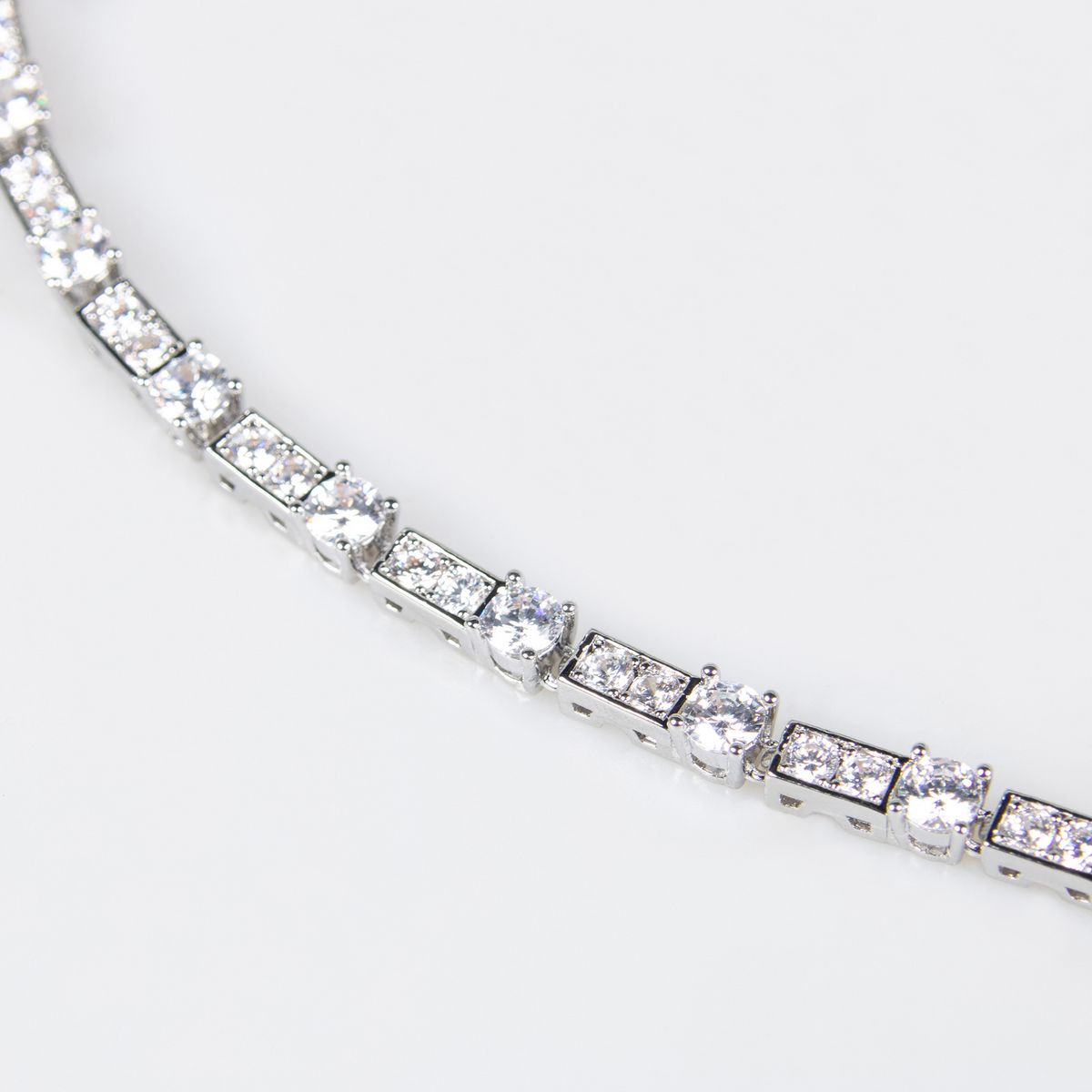 S925 Silver Snake-Shaped Necklace Set with Full Zirconia Pave