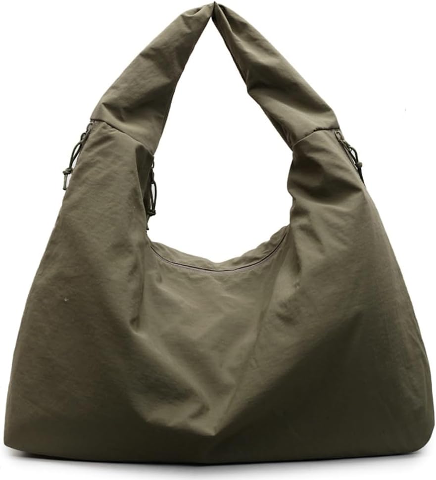 Women Slouchy Hobo Bag - Large Nylon Shoulder Crossbody Tote Handbag