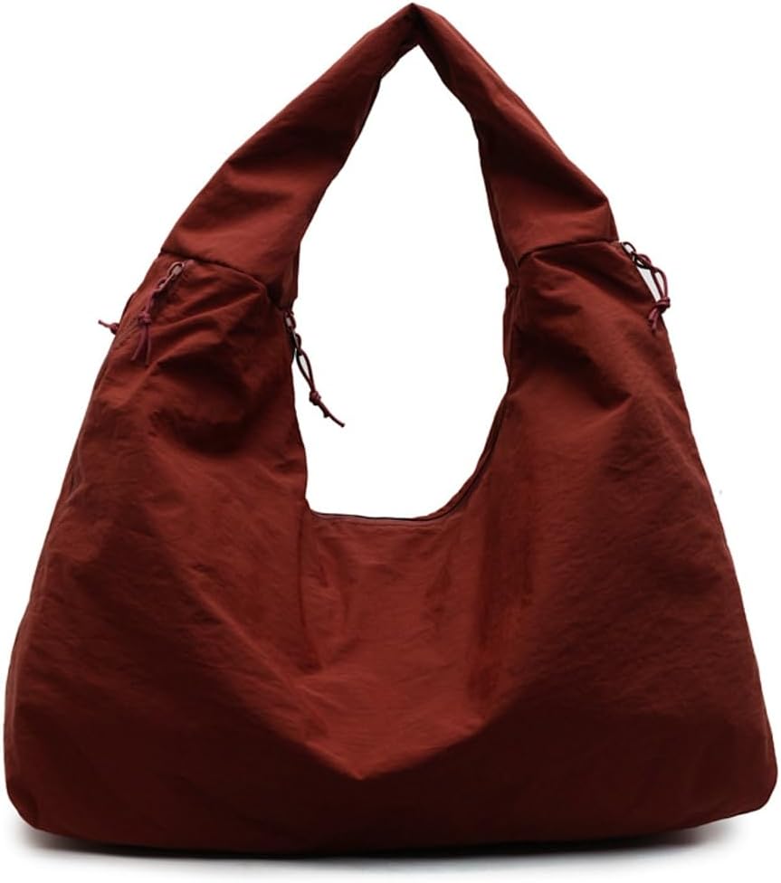 Women Slouchy Hobo Bag - Large Nylon Shoulder Crossbody Tote Handbag