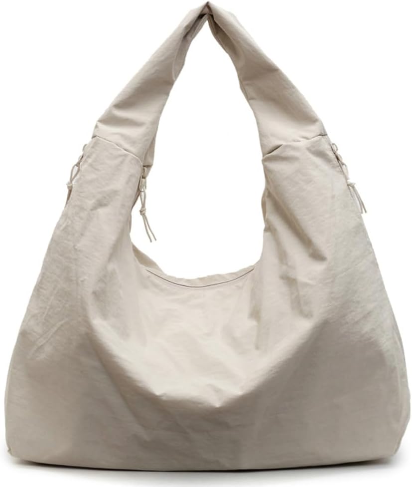 Women Slouchy Hobo Bag - Large Nylon Shoulder Crossbody Tote Handbag