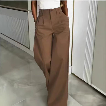 Women's Loose Flowing Straight-Leg Floor-Length Pants