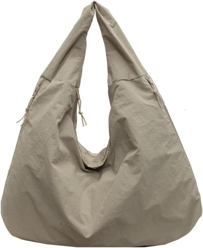 Women Slouchy Hobo Bag - Large Nylon Shoulder Crossbody Tote Handbag
