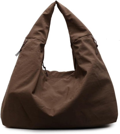 Women Slouchy Hobo Bag - Large Nylon Shoulder Crossbody Tote Handbag