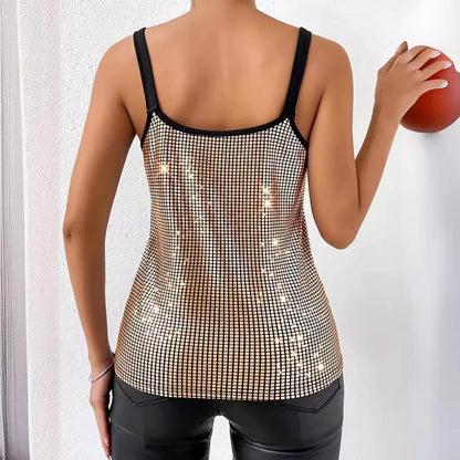 ✨ Women's Summer Sequined Suspender Chain Vest Top
