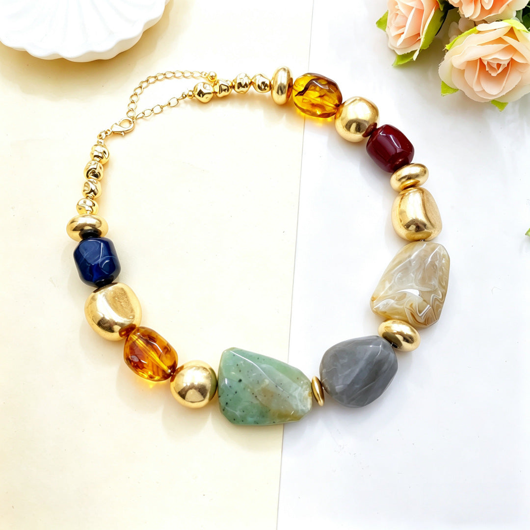 Irregular Acrylic Statement Necklace Collection