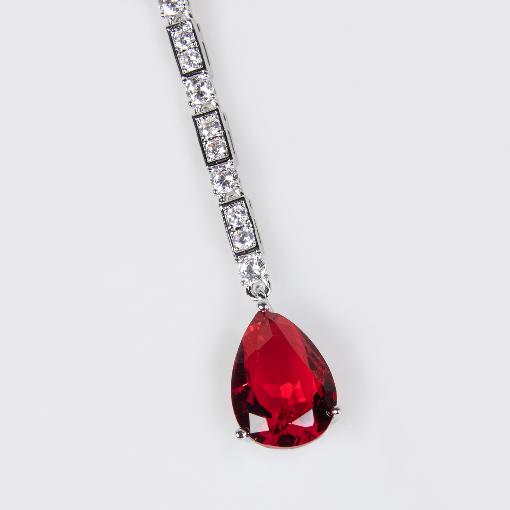 S925 Silver Snake-Shaped Necklace Set with Full Zirconia Pave