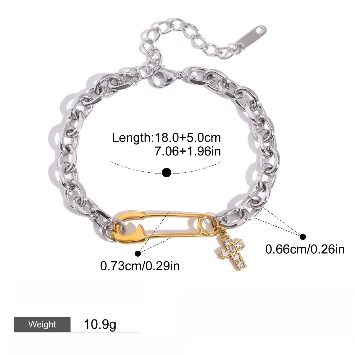 18k gold light luxury high-end titanium steel bracelet