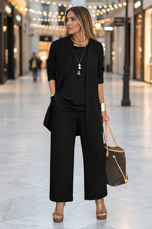 Women's 3-Piece Longline Duster Cardigan