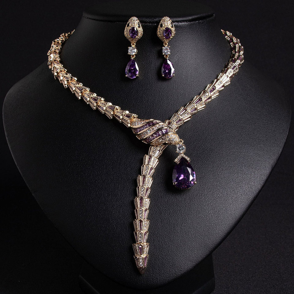 18k Gold Serpent Jewelry Set