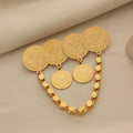 Vintage Coin Tassel Brooch Pin