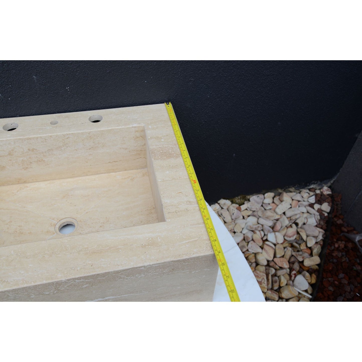 Travertine Bathroom Sink Handcrafted - Custom Artisanal Design
