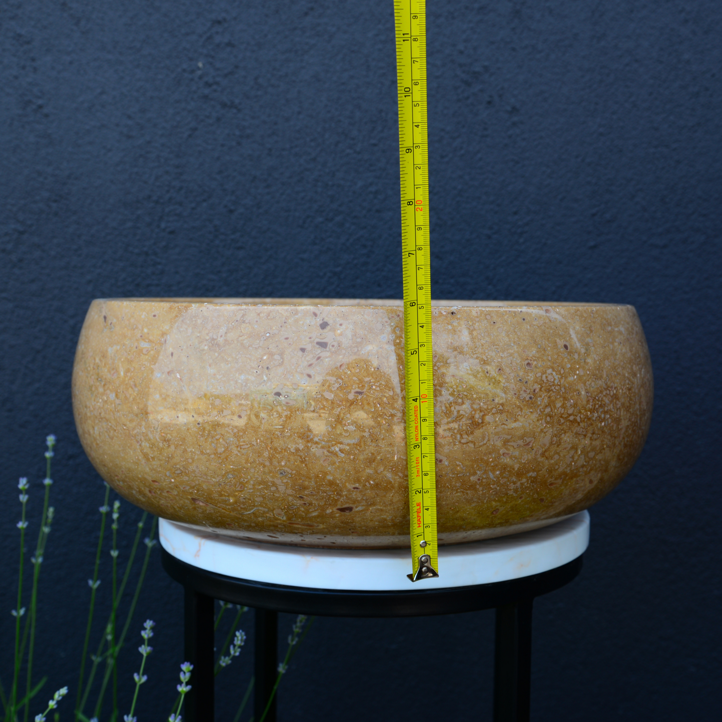 Noce Brown Travertine Vessel Sink - Handcrafted Natural Stone
