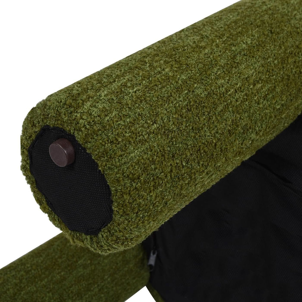 Hugo Twenty Point FiveInch Rounded Moss Green Ottoman