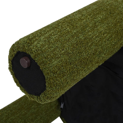 Hugo Twenty Point FiveInch Rounded Moss Green Ottoman