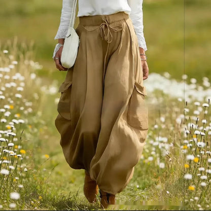 Drawstring Elastic Waist Loose-Fit Casual Trousers | 5 Colors