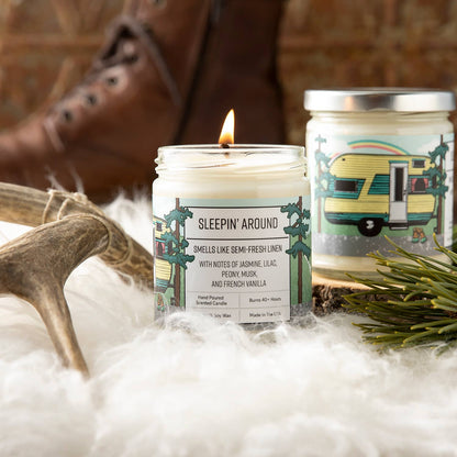 Sleepin Around Jasmine Lilac 8oz Soy Candle