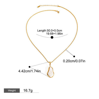 18K gold inlaid irregular pearls exquisite design noble necklace