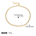 18K gold ring with gold and silver color matching design trendy personality necklace