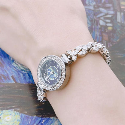 Van Gogh Yaoguang Full Starry River Series Sunflower Women's Steel Band Watch