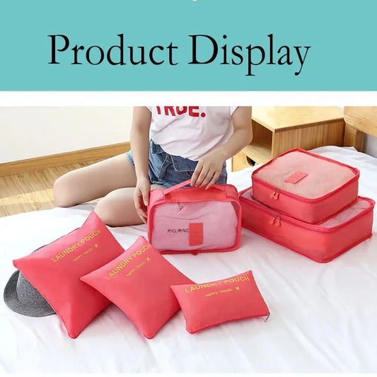 6 Pieces/set Travel Bag Clothes Shoe Organizer