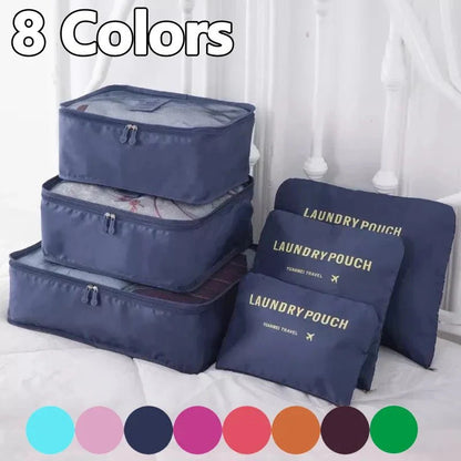 6 Pieces/set Travel Bag Clothes Shoe Organizer
